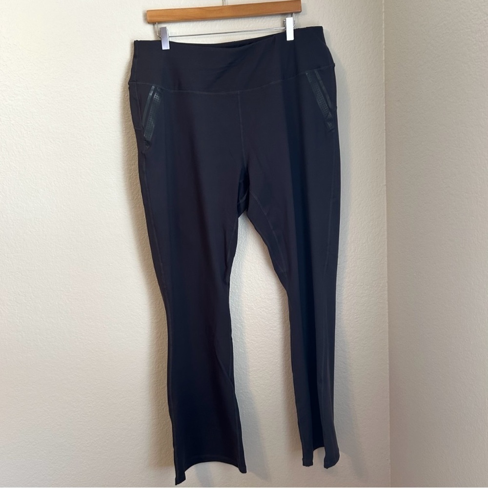 NWT DGD Women’s High Waist Stretch Flared Leggings 3XL Dark Gray Yoga Pants